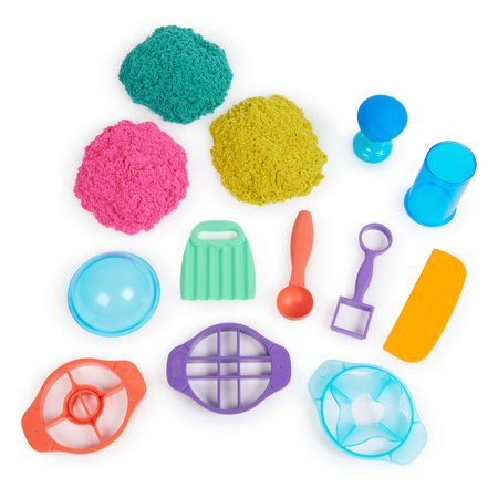 Kinetický písek Kinetic Sand Ultimate Sandisfying Set 3 barvy 10x příslušenství