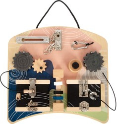 Zámky a knoflíky na malé desce Foot Activity Board