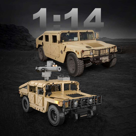 CaDA Building Blocks Dálkově ovládaný vojenský terénní automobil Humvee 628 RC dílků