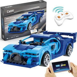 CaDA Construction Blocks Blue Race Car Remote Control RC Vehicle Dual Mode 325 elements