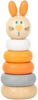 Dřevěná věž Králíček Pyramida z kruhů Puzzle Montessori Small Foot