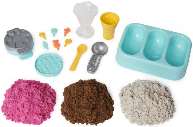 Zmrzlinový kinetický písek Kinetic Sand Voňavé zmrzlinové pochoutky Zmrzlinový obchod 3 vůně Spin Master