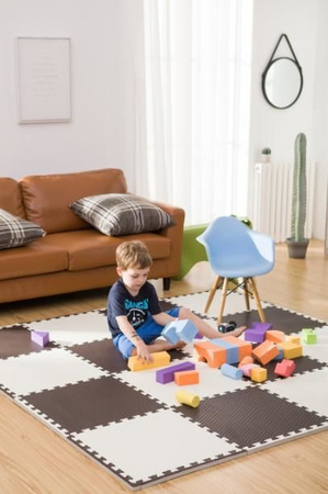 Humbi Pěnová podložka Puzzle 3 ks. hnědá 62 x 62 x 1 cm hnědá