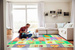 Humbi Oboustranná skládací vzdělávací podložka z XPE pěny 150x180x1cm Zvířata, písmena, čísla Ulice