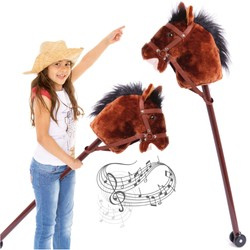 Hobby kůň Thunder Horse na dřevěné cvalové tyči se zvukem