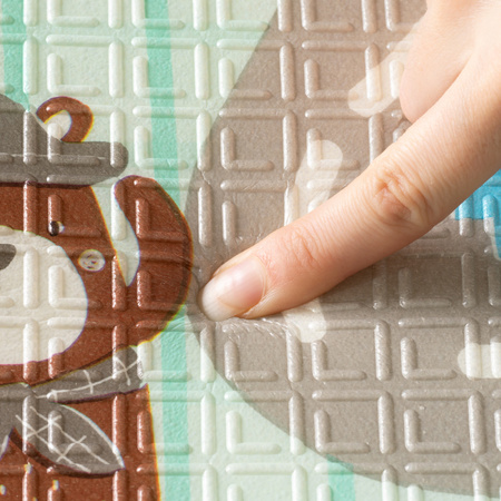 Humbi Oboustranná skládací vzdělávací podložka z pěny XPE 200x180x1 lesní ulice