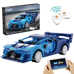 CaDA Construction Blocks Blue Race Car Remote Control RC Vehicle Dual Mode 325 elements