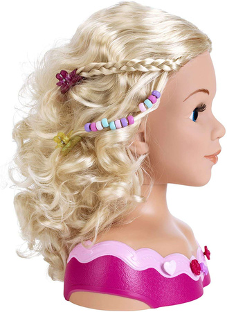 Velká hlava Hair Styling Doll Kadeřník Princezna Coralia Princezna Coralie + make-up paleta pro děti