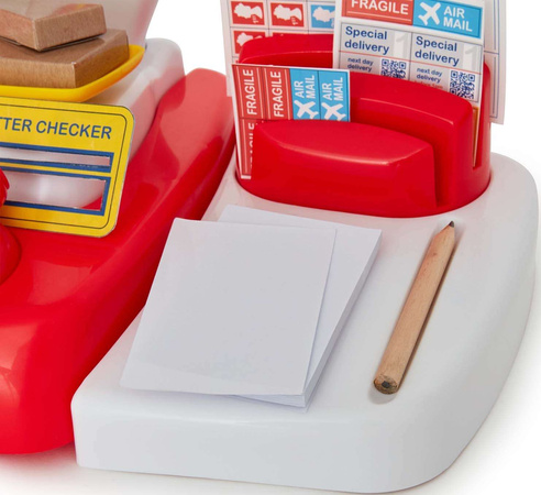 Hračka poštovní stojan na karty pro děti + příslušenství 30 položek