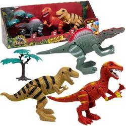 Sada figurek dinosaurů se světly a zvuky 3 ks