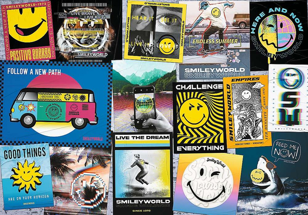 Smajlíkový svět Puzzle 1000 dílků Žij pozitivně!