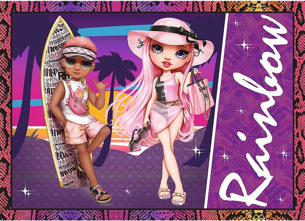 Puzzle 4v1 Modne panenky Rainbow High 207 dílků