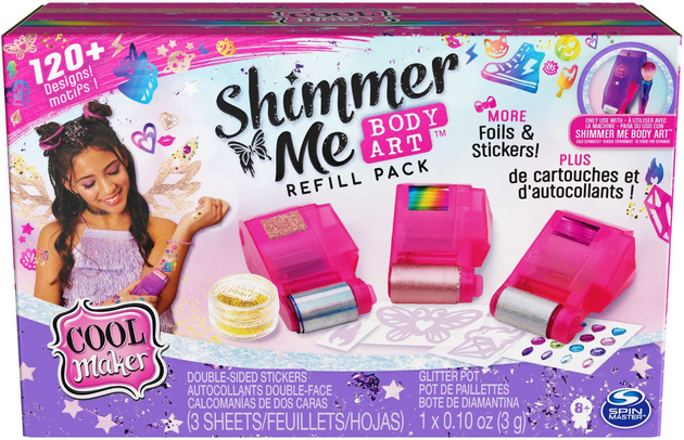 Cool Maker Shimmer Me Body Art sada doplňkových tetování pro děti