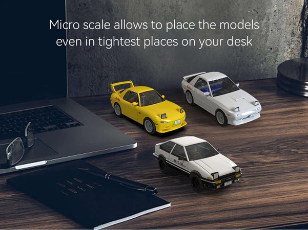 CaDA stavební cihly žlutá Mazda RX-7 FD3S Initial D auto 66 kusů 1:35