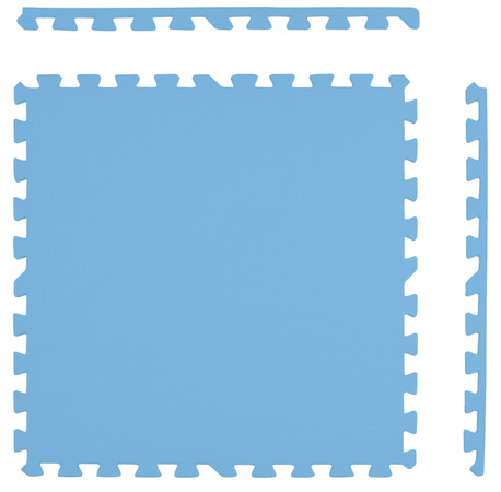 Humbi Pěnová podložka Puzzle 3 ks. modrá modrá 62 x 62 x 1 cm velký