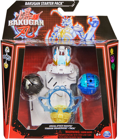 Bakugan Startovní sada 3 sběratelských figurek Special Attack Mantid Titanium Dragonoid Trox Spin Master