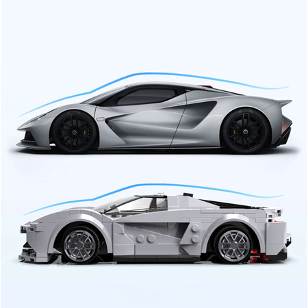 Construction Blocks Remote Controlled Rugged Vehicle + Stickers Lotus Evija Dual Mode 308 pieces CaDA