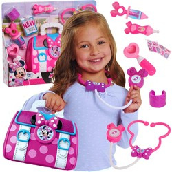 Disney Myszka Minnie Duży zestaw lekarski Lekarz Apteczka 8 elementów światło/dźwięk