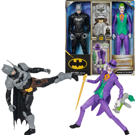 Velká sada figurek 2 v 1 DC Comics Batman vs. Joker 30 cm + příslušenství