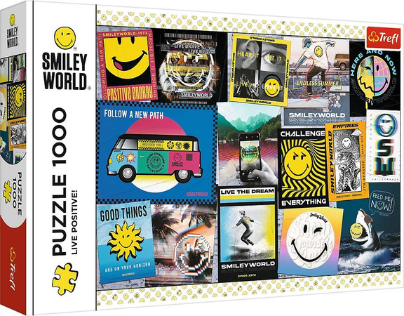 Smajlíkový svět Puzzle 1000 dílků Žij pozitivně!