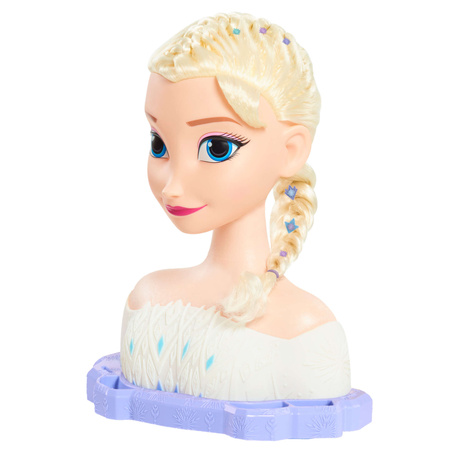 Luxusní princezna Disney Velká hlava pro styling a česání panenky Elsa Ledové království +příslušenství