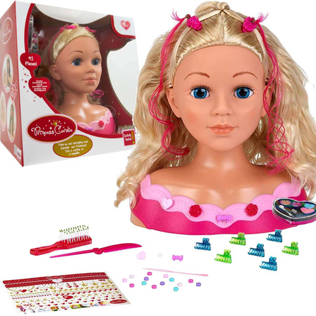 Velká hlava Hair Styling Doll Kadeřník Princezna Coralia Princezna Coralie + make-up paleta pro děti