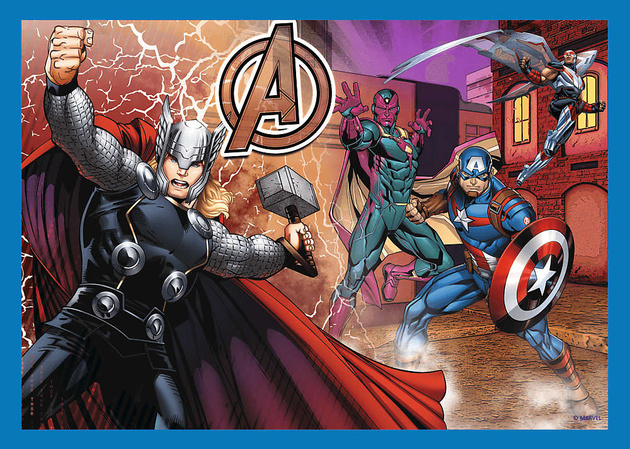 Trefl Puzzle 4v1 Marvel Brave Avengers