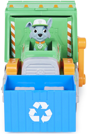 Figurka Psi Patrol Rocky a velké recyklační popelářské auto + příslušenství