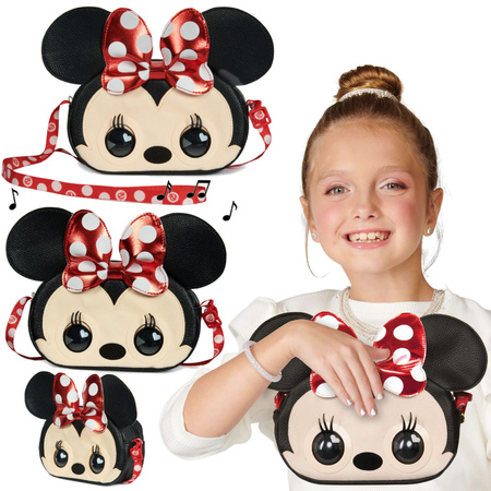 Purse Pets Disney Minnie Mouse Interaktivní černý pytel Spin Master s pohyblivýma očima