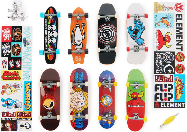 Tech Deck sada barevných fingerboardů 8-pack Skateboardy ruční práce figure tech deck dude