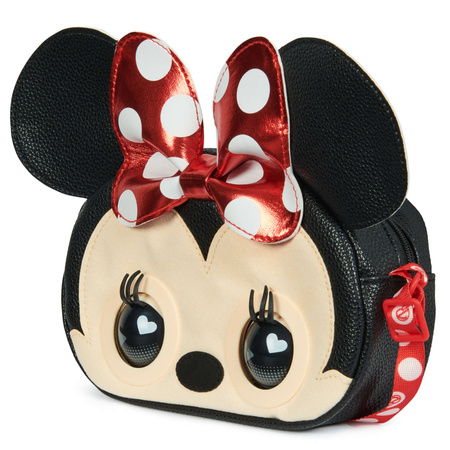 Purse Pets Disney Minnie Mouse Interaktivní černý pytel Spin Master s pohyblivýma očima
