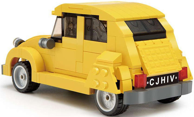 CaDA Stavební kostky Městské auto Žluté auto Citroen 2CV 298 dílků