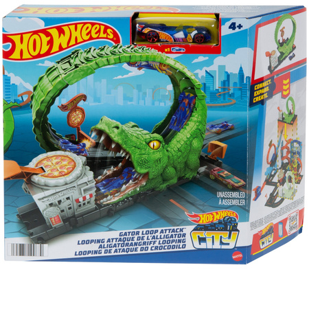Sada Hot Wheels City Crocodile Loop + vozidlo