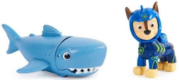 Tlapková patrola Sada figurek Aqua Pups Chase a žralok