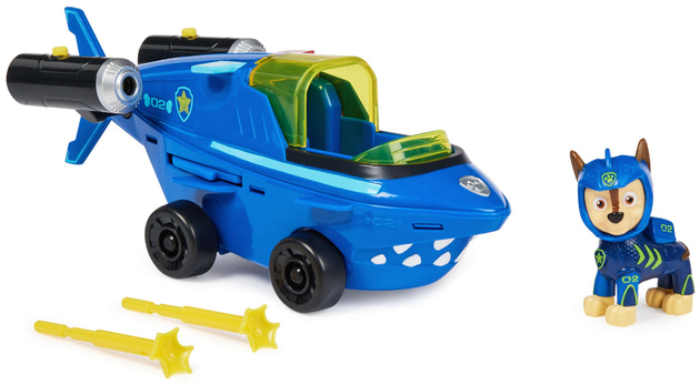 Tlapková patrola 2v1 Chase Aqua Pups Podvodní žraločí vozidla + figurka