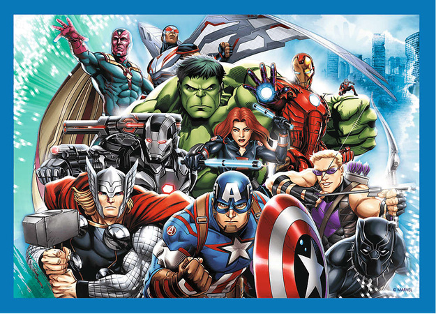 Trefl Puzzle 4v1 Marvel Brave Avengers