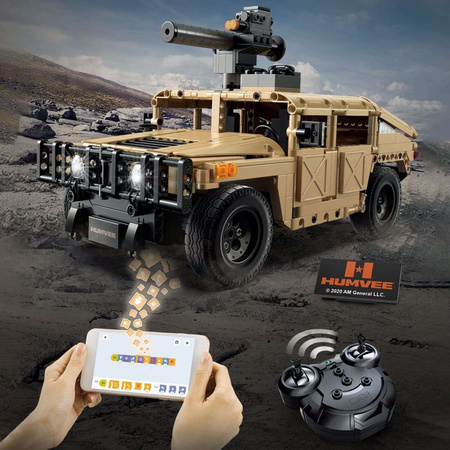 CaDA Building Blocks Dálkově ovládaný vojenský terénní automobil Humvee 628 RC dílků