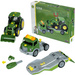 Sada stavebního náklaďáku Traktor na přívěsu Šroubovák na otáčení světla + zvuk John Deere Klein