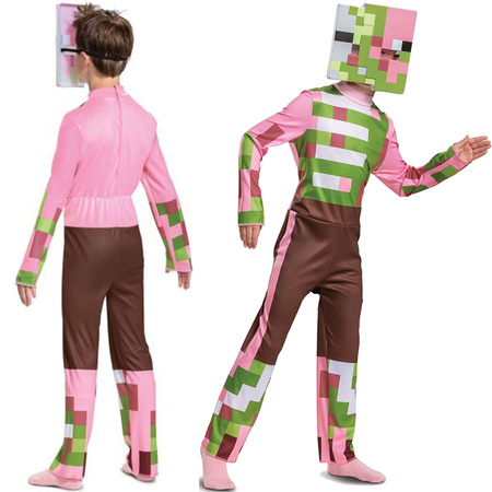 Minecraft Halloween kostým, Zombie Pigman karnevalový kostým 127-136 cm (7-8 let)