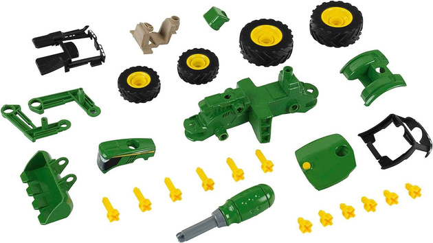 Traktor John Deere kroucení konstrukční sada Klein Zemědělský stroj Malý mechanický traktor