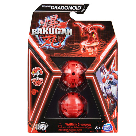 Bakugan Titanový Dragonoid Červená transformující se bojová figurka + karty