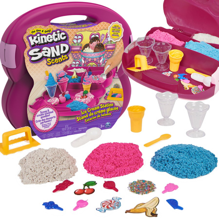 Kinetic Sand Vůně Kufřík Zmrzlinový salón sada vonný kinetický písek + příslušenství