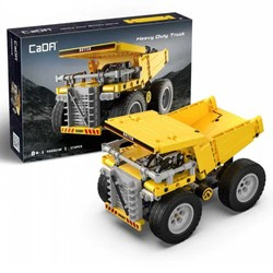 Stavební kostky CaDa Yellow Car Heavy Duty Truck 372 dílků