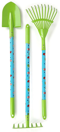 Velká zahradní sada s trakařem a zeleným nářadím pro práci dětí na zahradě