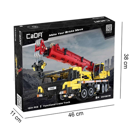 Stavebnice Cada Velký náklaďák s pohyblivým LůďaNákladní auto s jeřábem 1831 dílků