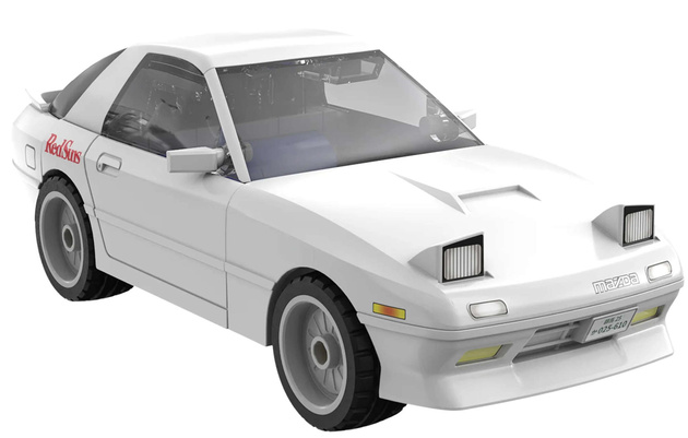 CaDA Building Blocks Mazda RX-7 FC3S Initial D auto 66 dílků 1:35