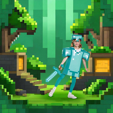 Diamantový meč Minecraft 51 cm pro karnevalový kostým