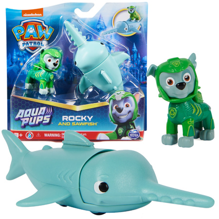 Tlapková patrola Rubble Aqua Pups Vodní psi Hammerhead podvodní vozidlo + figurka