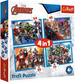 Trefl Puzzle 4v1 Marvel Brave Avengers