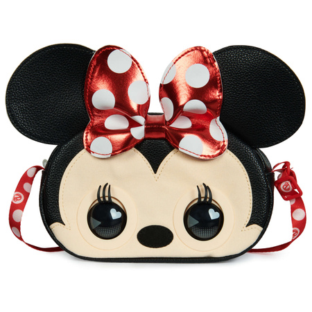 Purse Pets Disney Minnie Mouse Interaktivní černý pytel Spin Master s pohyblivýma očima